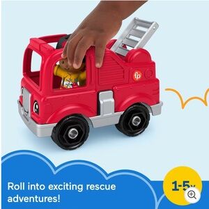 NWT Fisher Price Little People Firefighter & Fire Truck Lift the Ladder Ages 1-5